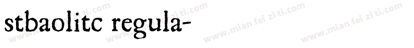 stbaolitc regula字体转换